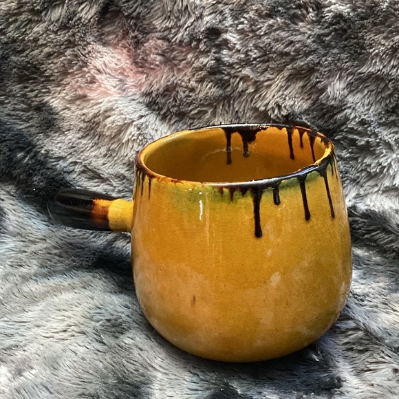 Glazed ceramic saucepan/casserole yellow ceramic pot - Picture 12 of 16